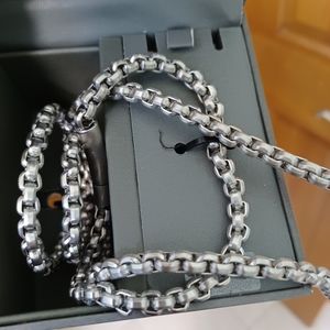 William Rast Men's box chain & bracelet set